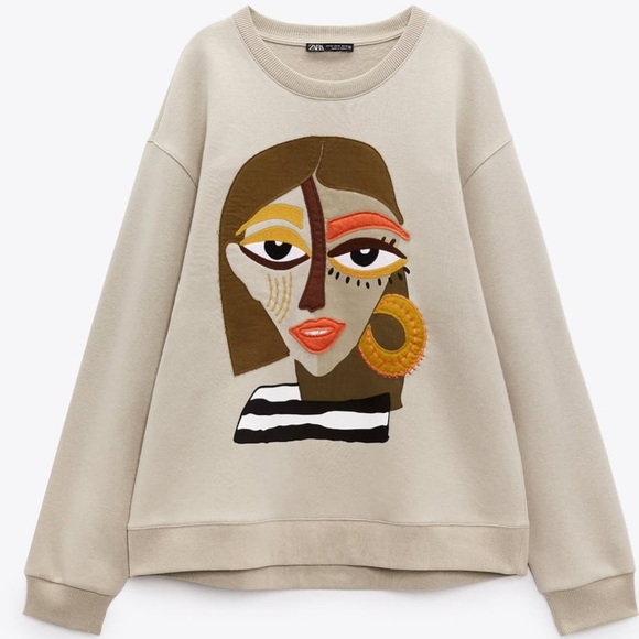 PRINTED SWEATER - Picture 1 of 3